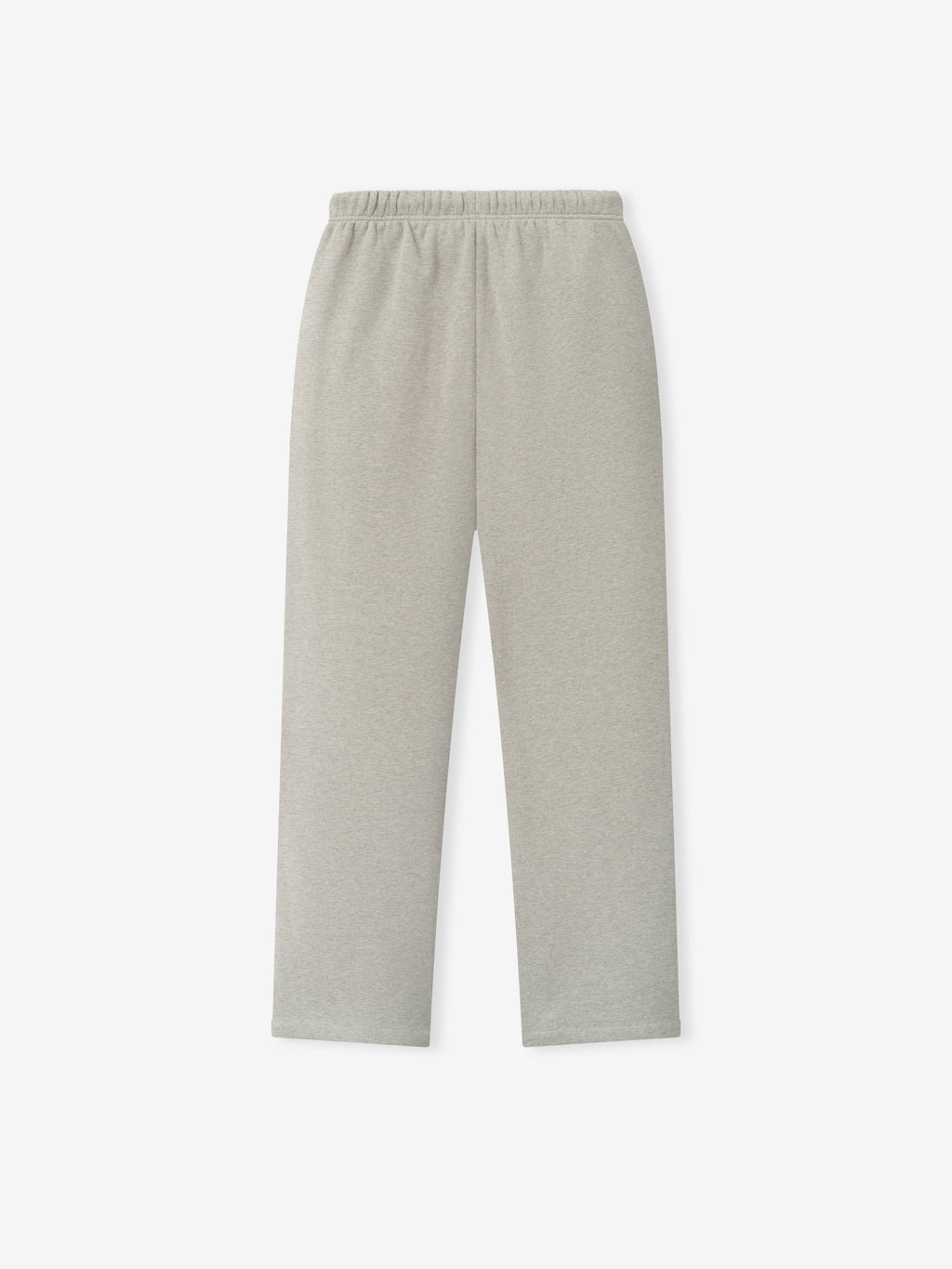 Essentials FW26 Classic Trackpant in light gray with an elastic waistband and straight legs displayed against a plain white background