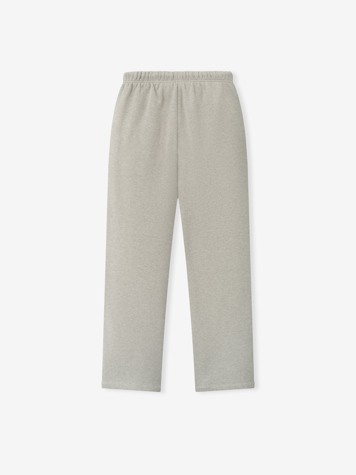 Essentials FW26 Classic Trackpant in light gray with an elastic waistband and straight legs displayed against a plain white background