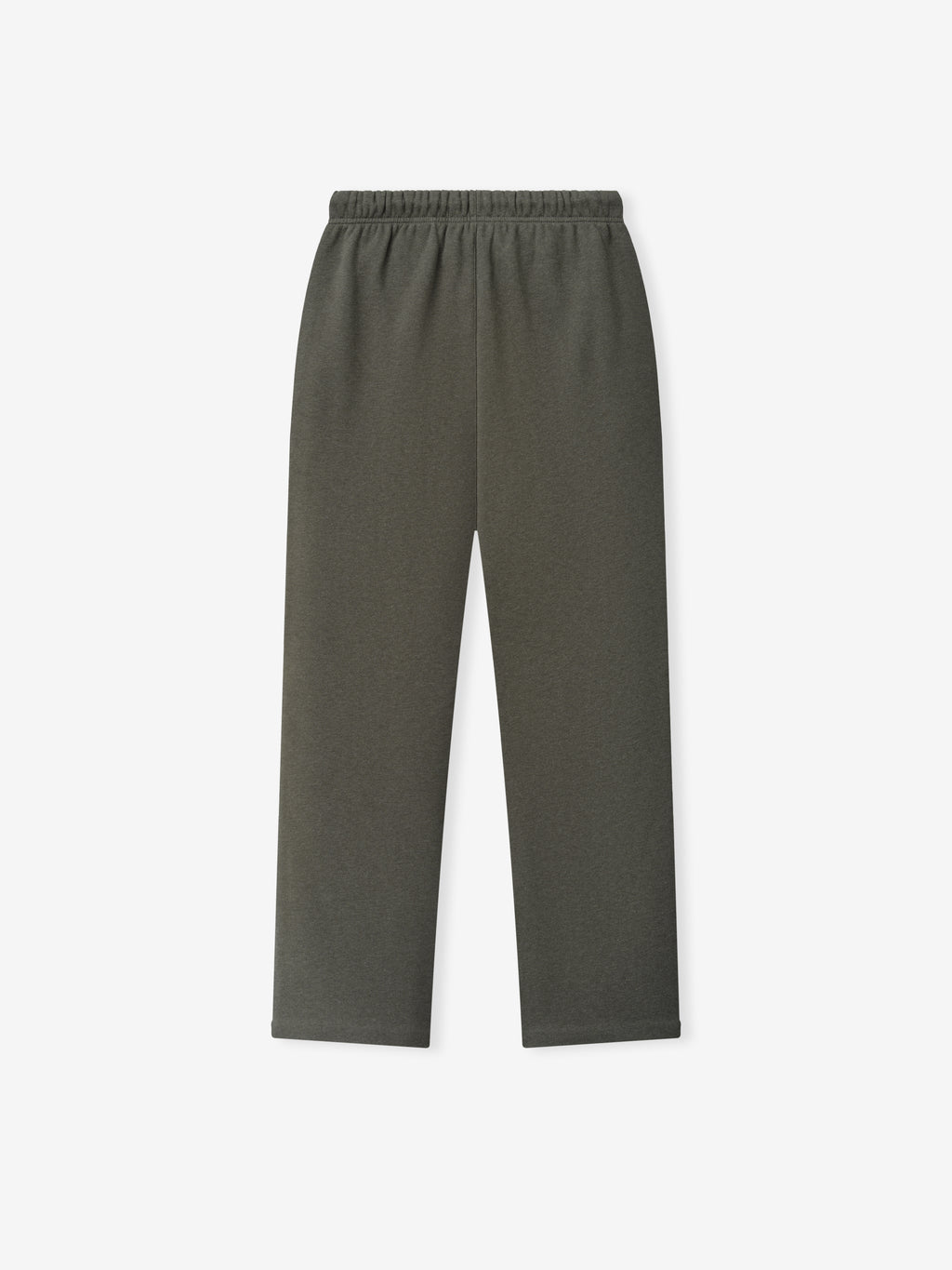 Essentials FW26 Classic Trackpant in dark gray with an elastic waistband and straight legs displayed against a plain white background