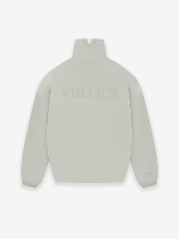 Womens Suede Fleece Mock Neck