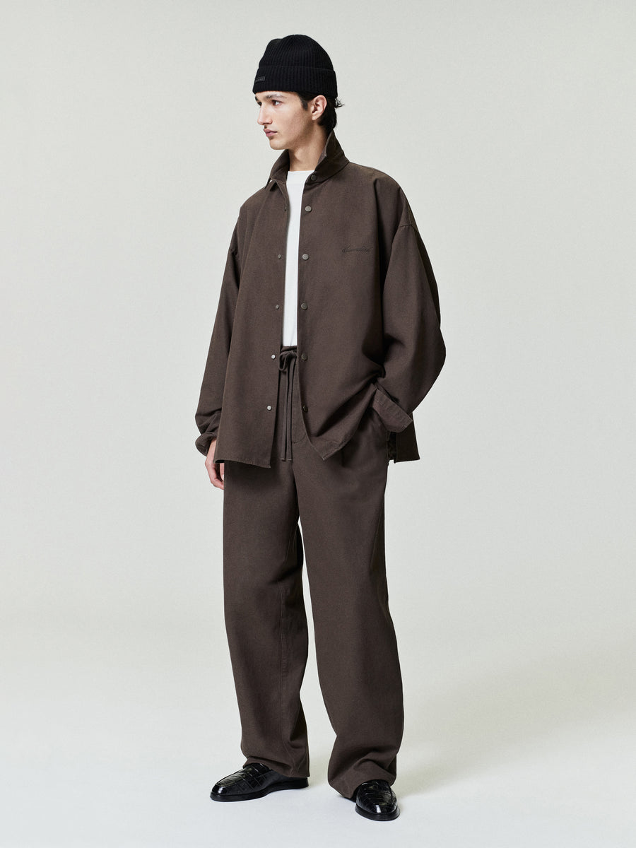 Cotton Canvas Overshirt Brown / S view 1