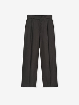 Wool Straight Leg Trouser