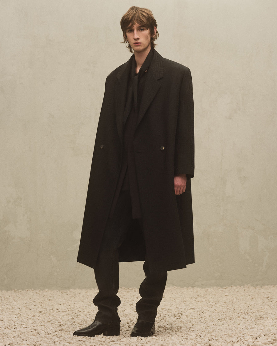 Wool Jacquard Classic Overcoat - Fear of God