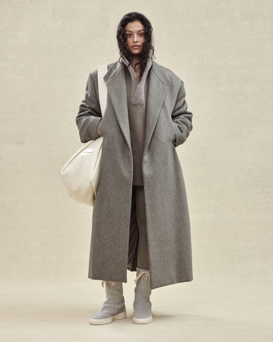 Melange Wool Stand Collar Overcoat | Fear of God