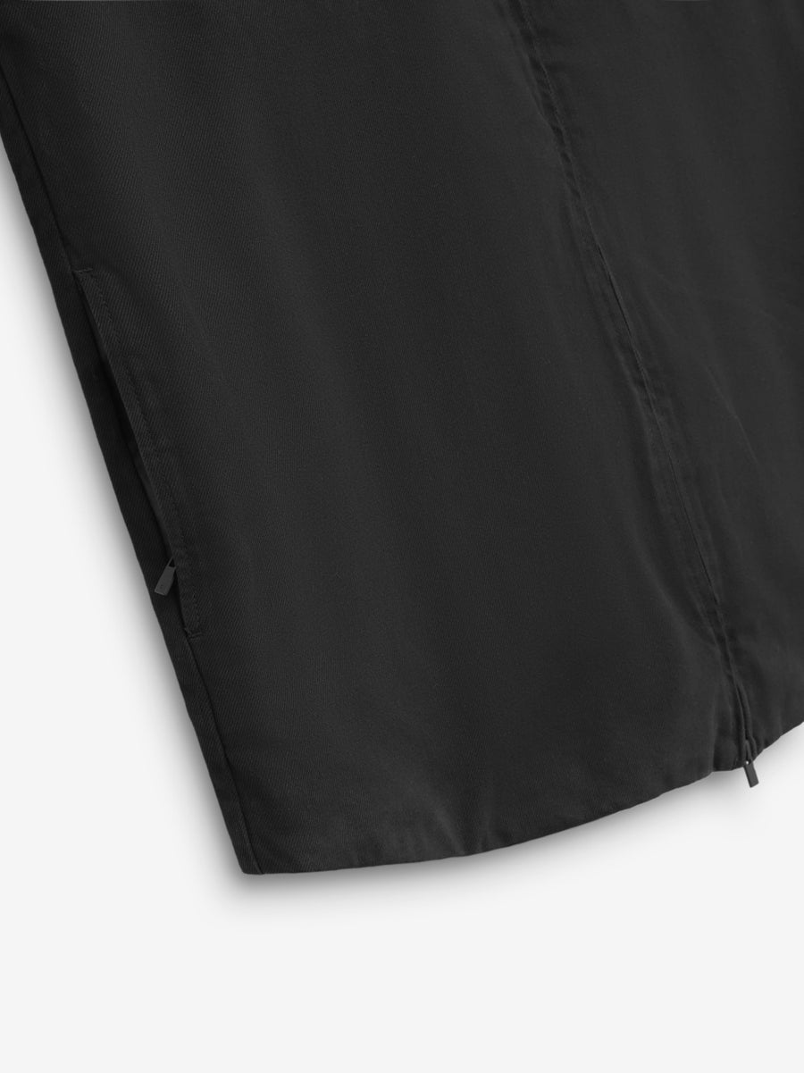 ESSENTIALS Filled Shirt Jacket in Overdye Black Denim | Fear of God