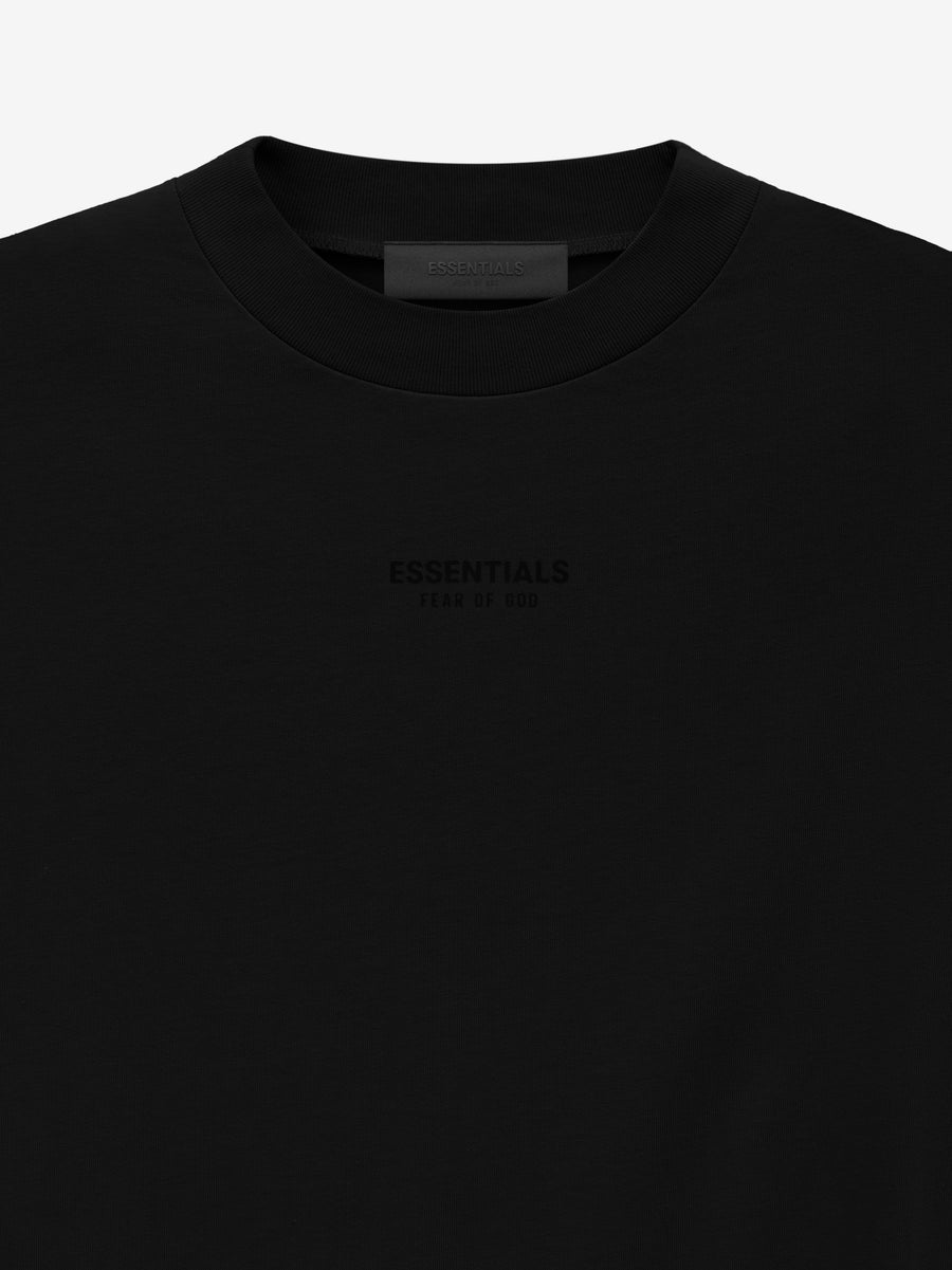 Mens FEAR OF GOD ESSENTIALS black Logo T-Shirt