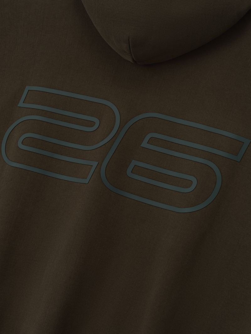 Close-up of brown Heavy Fleece 90s Hoodie showing large outlined number 26 on front fabric nb8kZlzg.jpg gallery 0