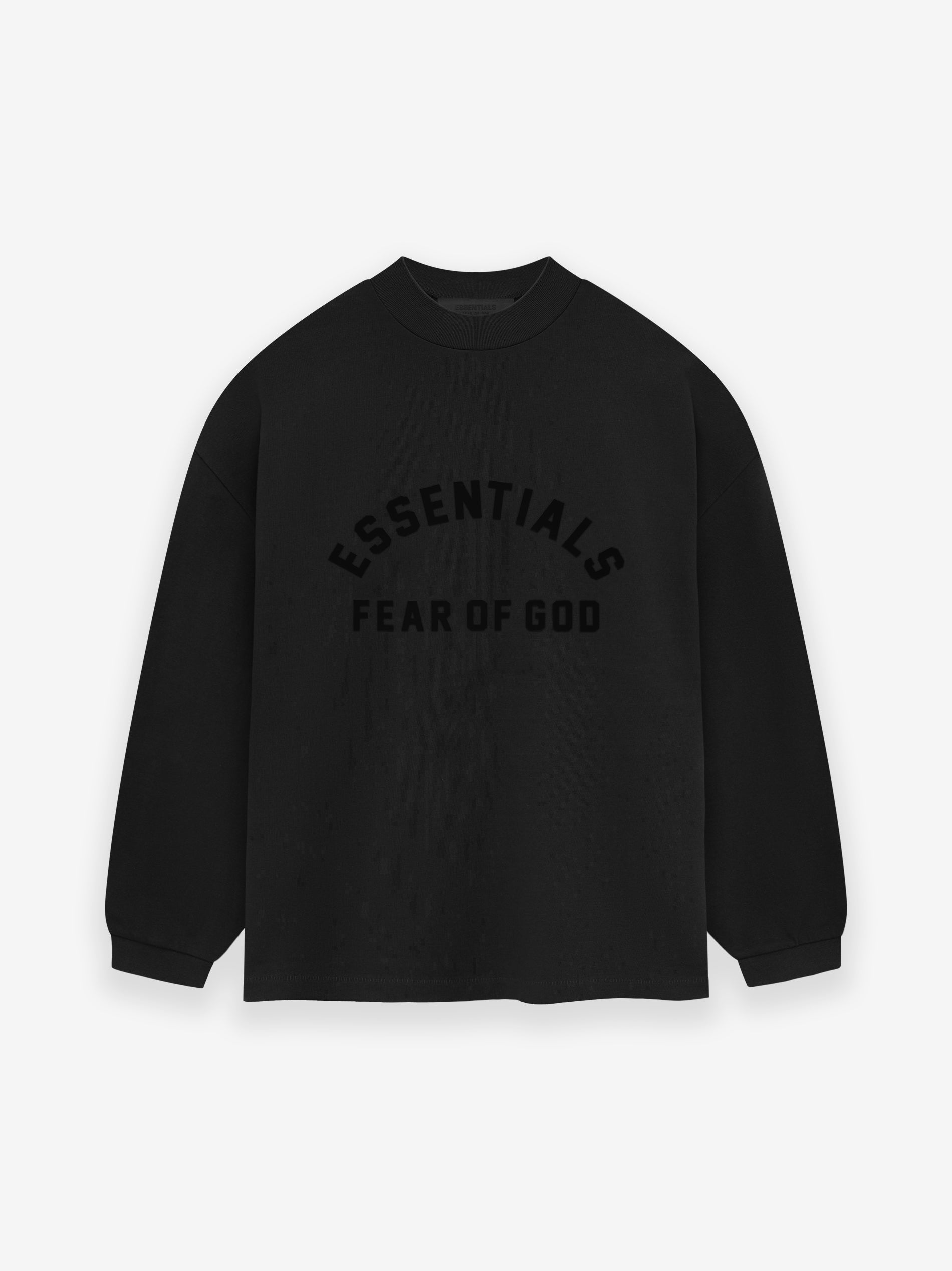 ESSENTIALS Longsleeve T-shirt in Jet Black | Fear of God