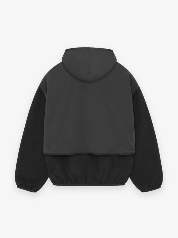 Double-Faced Wool Cashmere Collarless Bomber