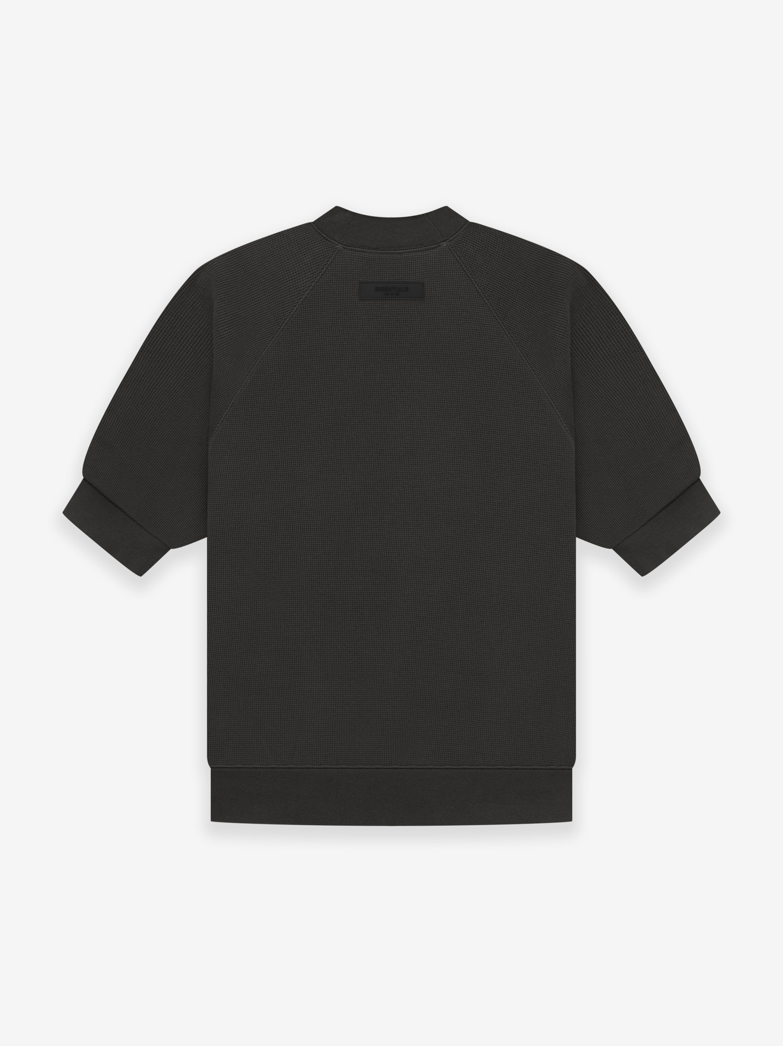 ESSENTIALS SS Waffle Sweatshirt in Off-Black | Fear of God