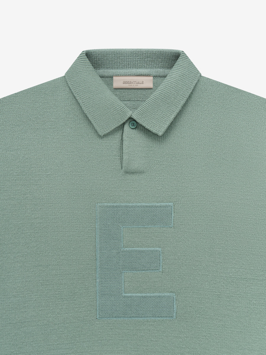 ESSENTIALS Kids Knit LS Polo in Sycamore | Fear of God