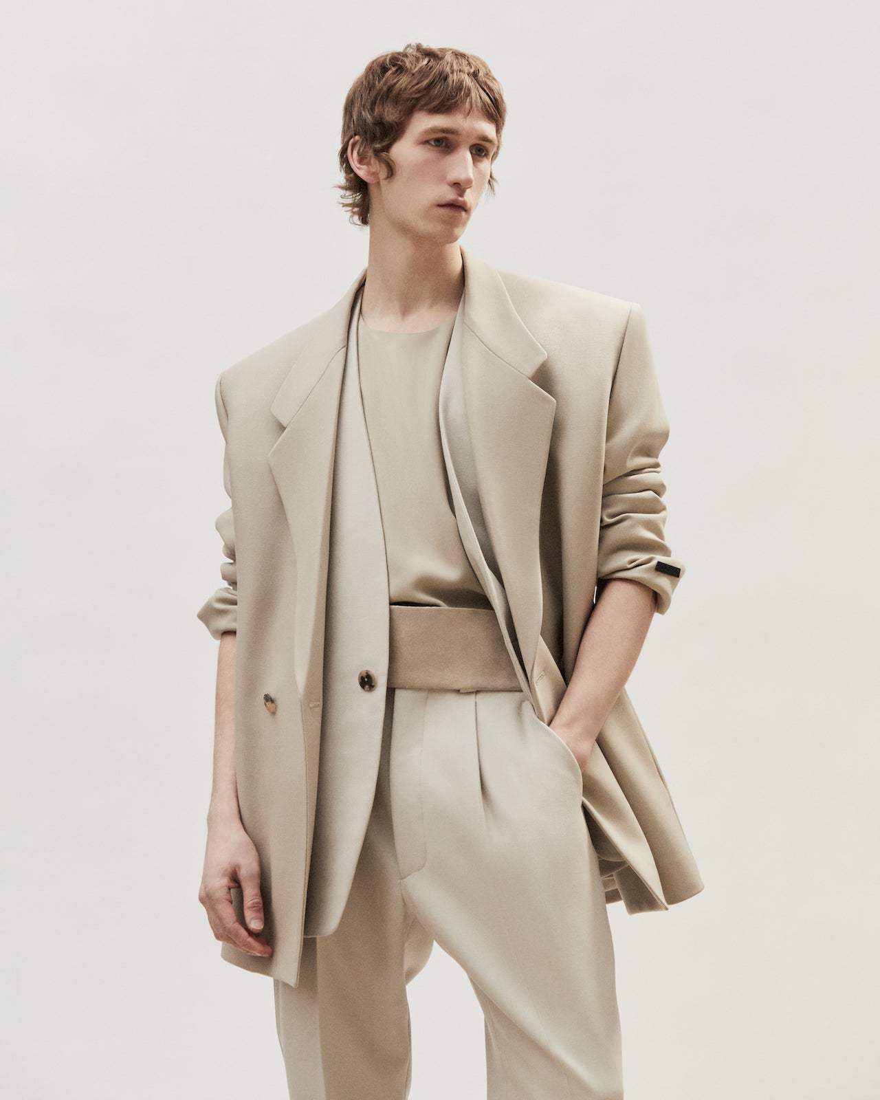 Fear of God Eternal Wool California Blazer in Dusty Beige | Fear of