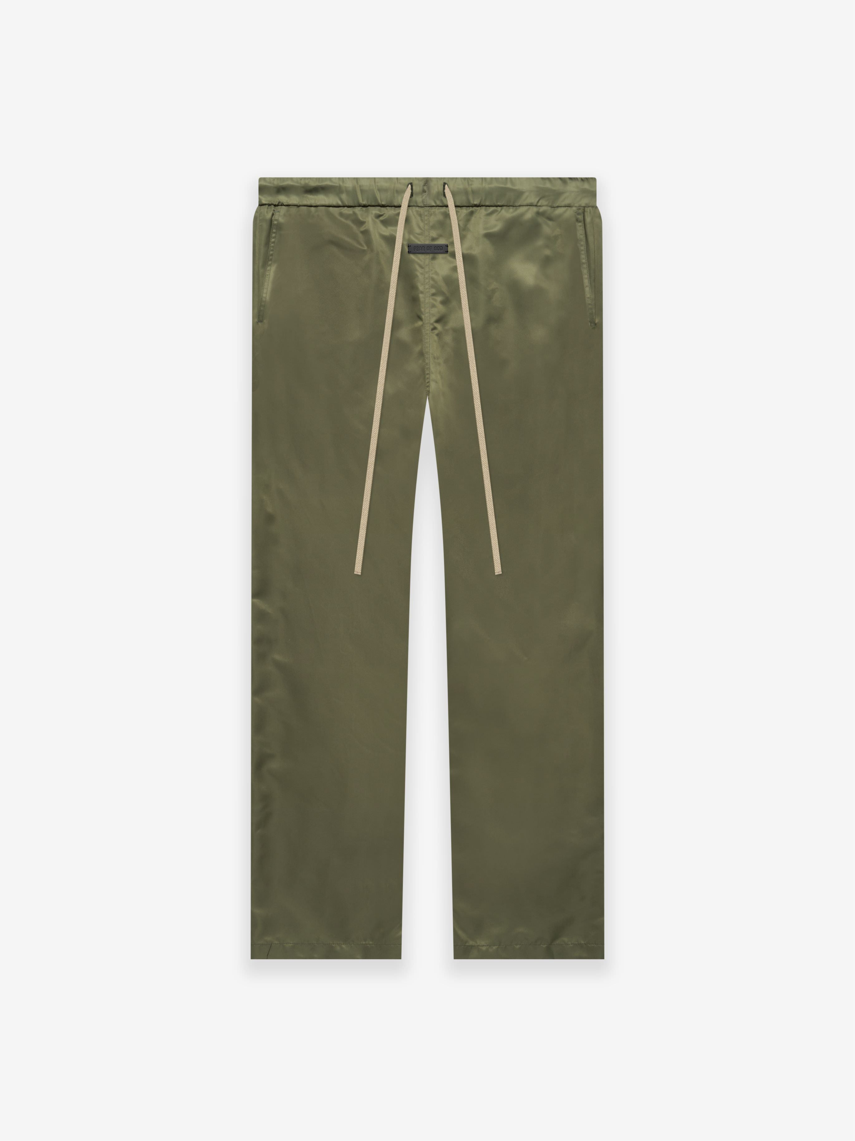 Fear of God Eternal Nylon Twill Relaxed Pant in Olive | Fear of God