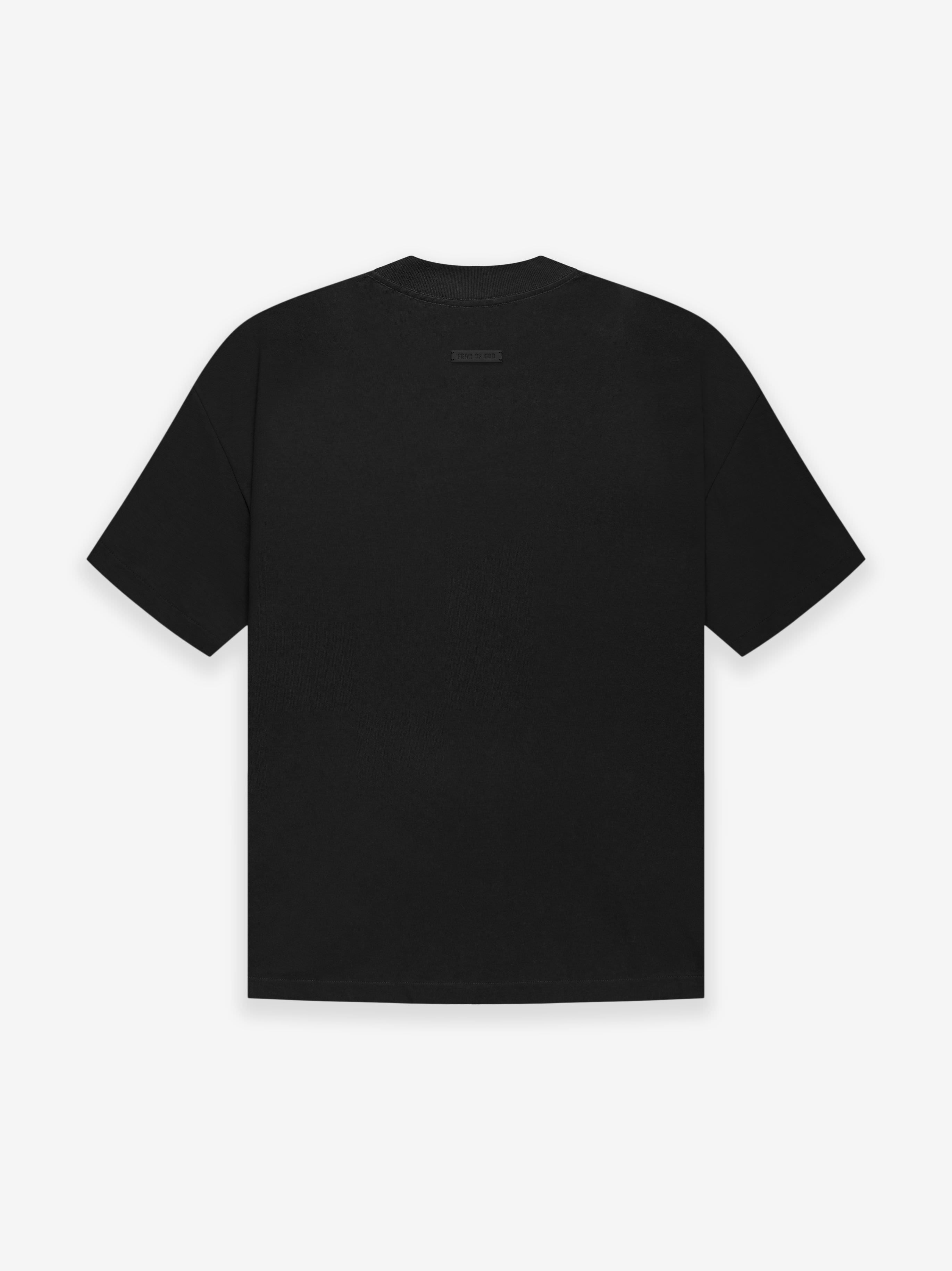 Plain Black T Shirt Front And Back