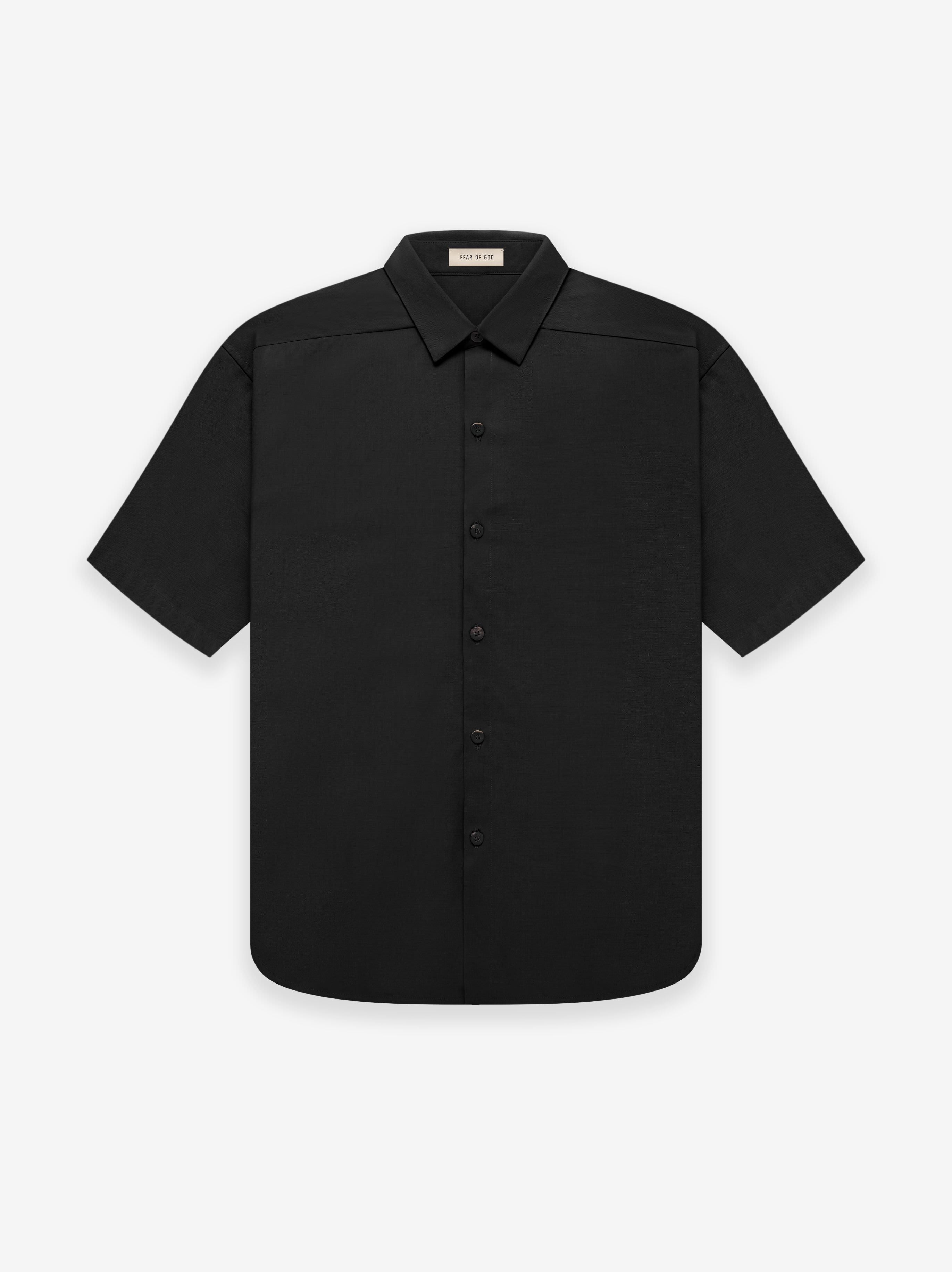 Fear of God Eternal Ss Button Front Shirt in Black | Fear of God