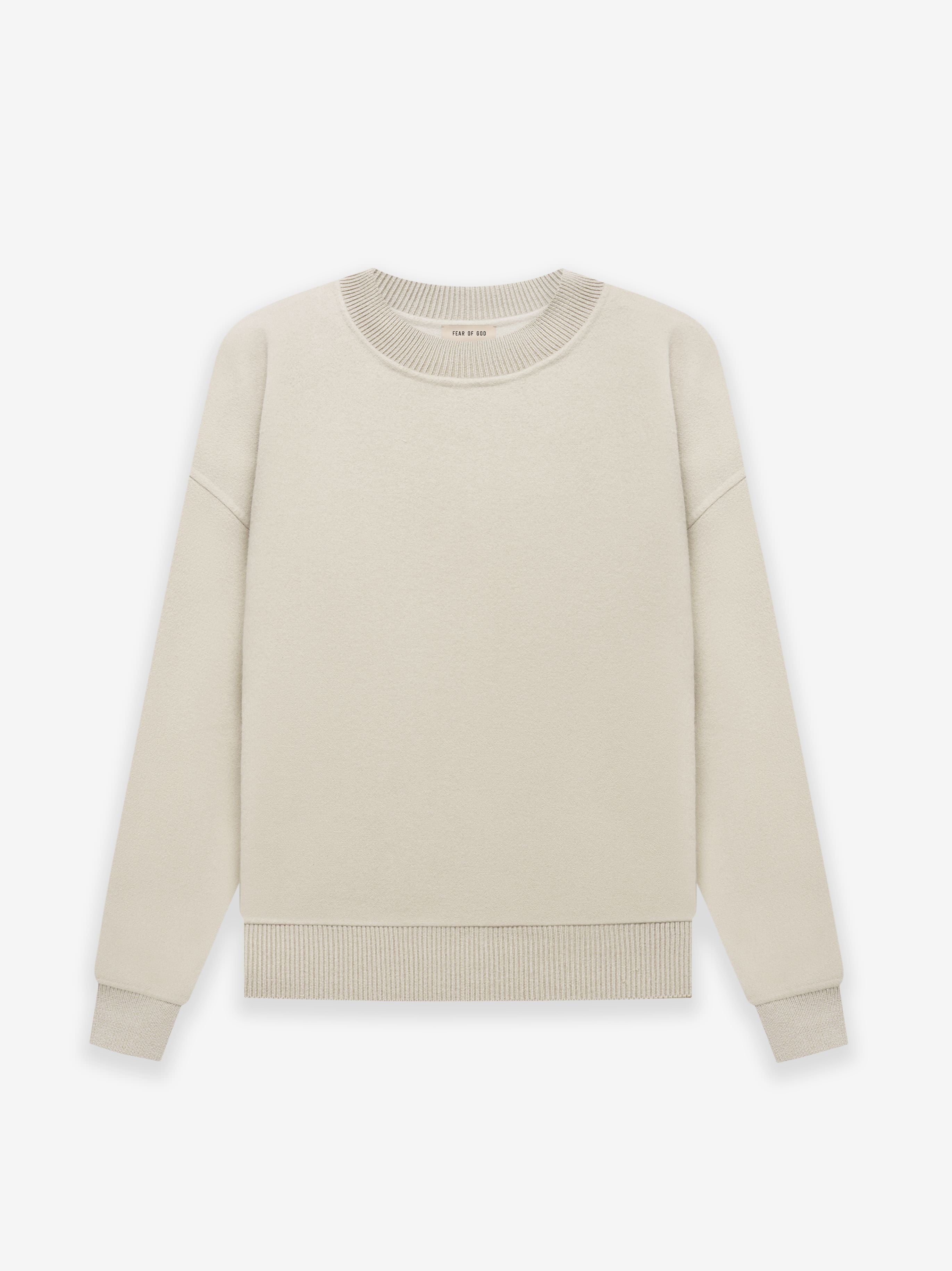 Fear of God Eternal Wool Cashmere Crewneck in Cement | Fear of God