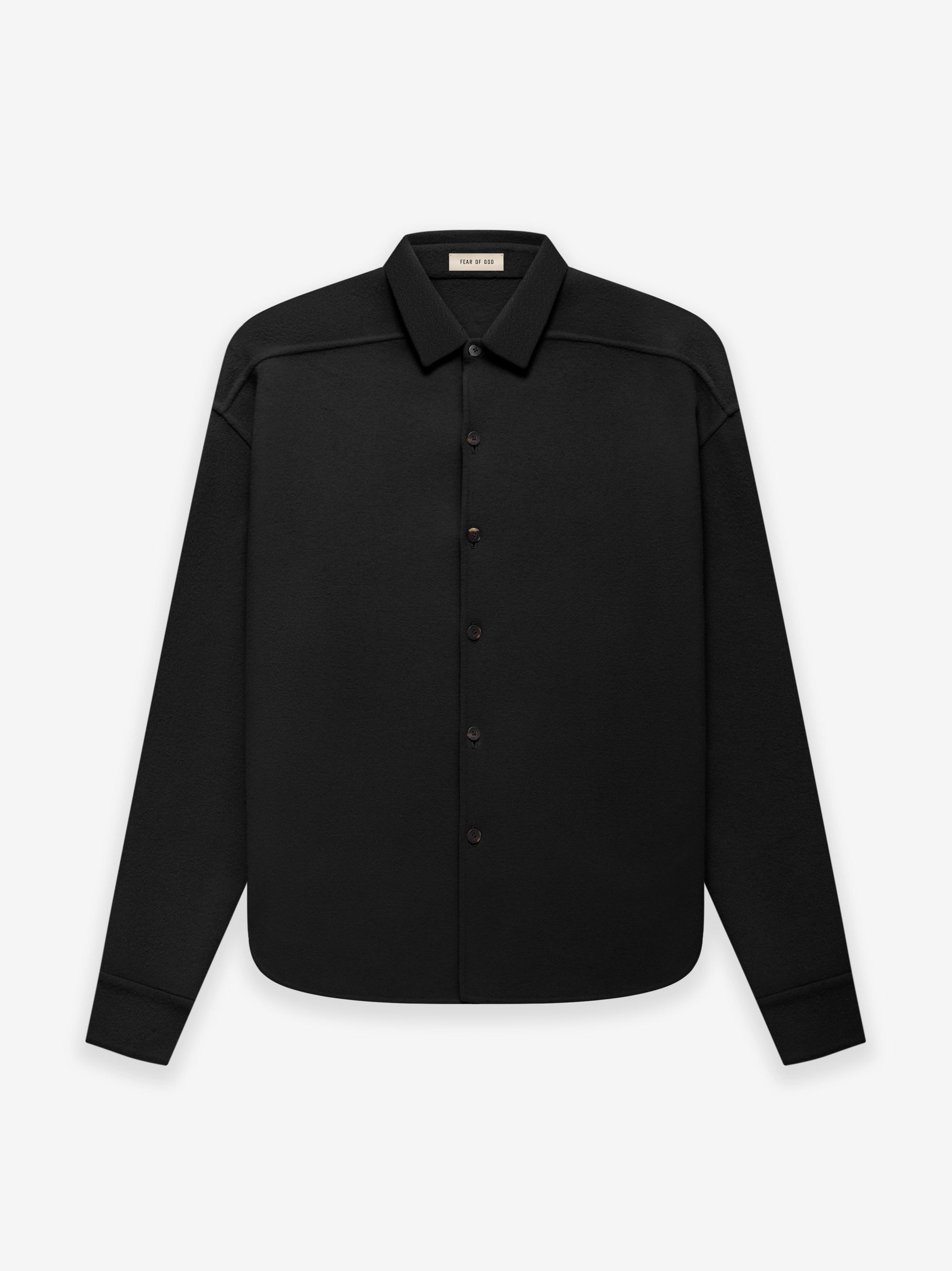 Fear of God Eternal Wool Cashmere Shirt in Black | Fear of God