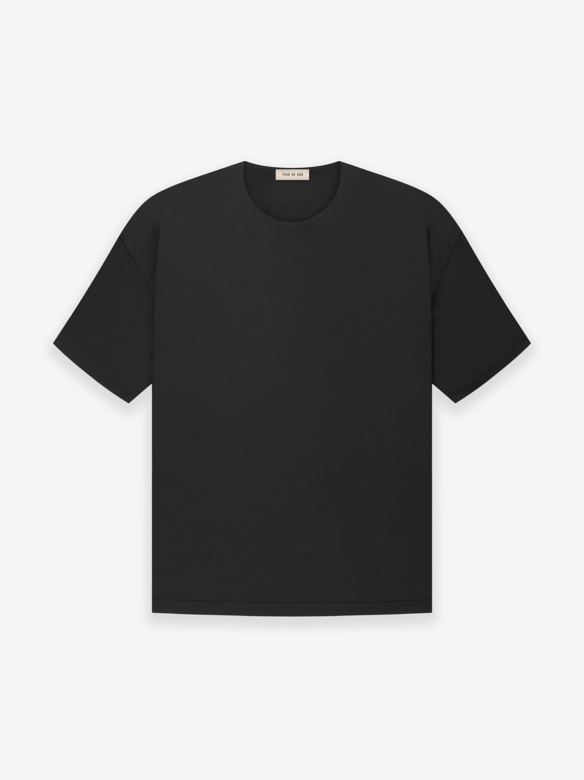 Fear of God Eternal Wool Crepe Tee in Black | Fear of God