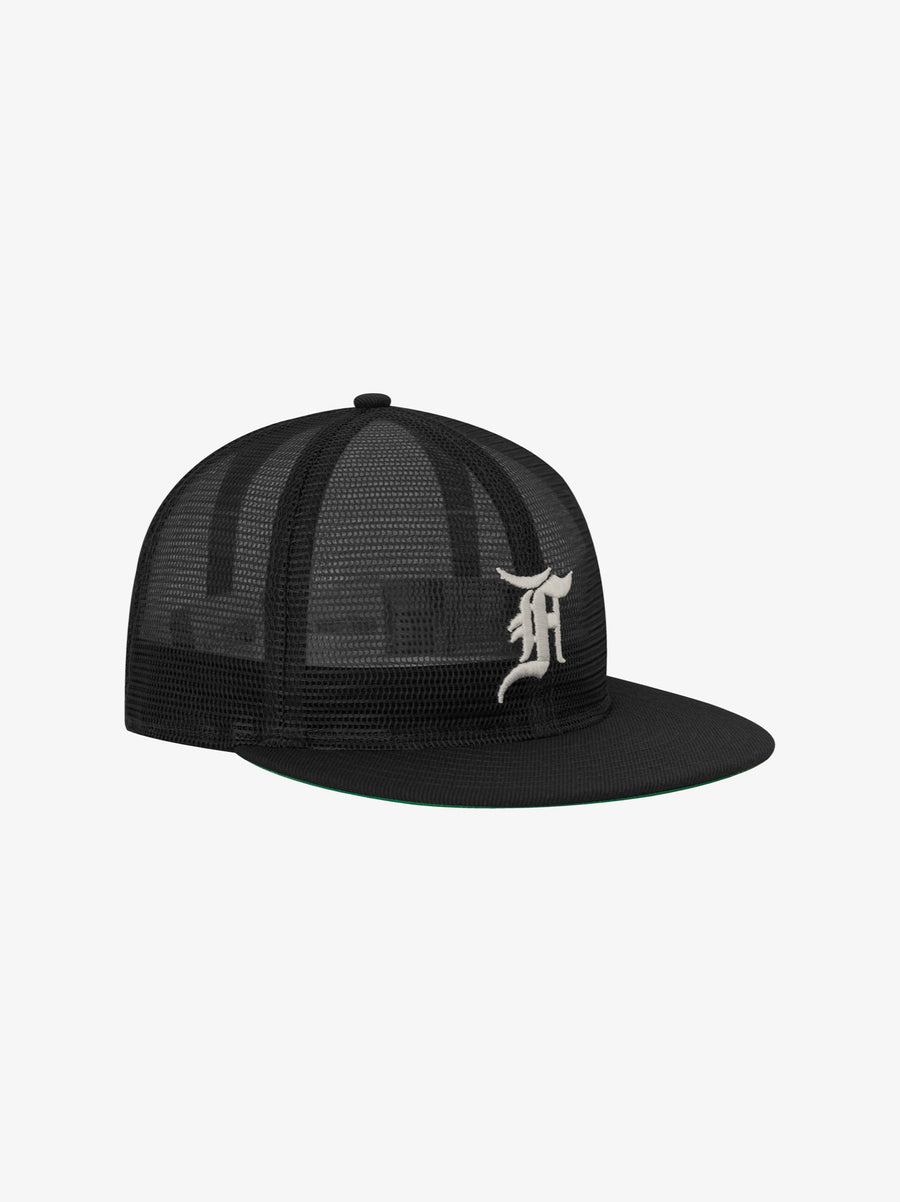 ESSENTIALS 59Fifty F Mesh Hat in Black | Fear of God