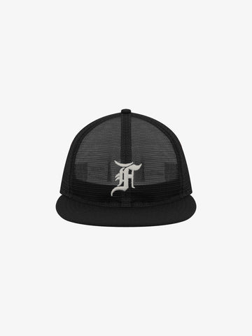 ESSENTIALS 59Fifty F Mesh Hat in Black | Fear of God