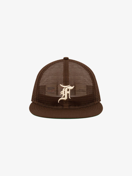 ESSENTIALS 59Fifty F Mesh Hat in Walnut | Fear of God