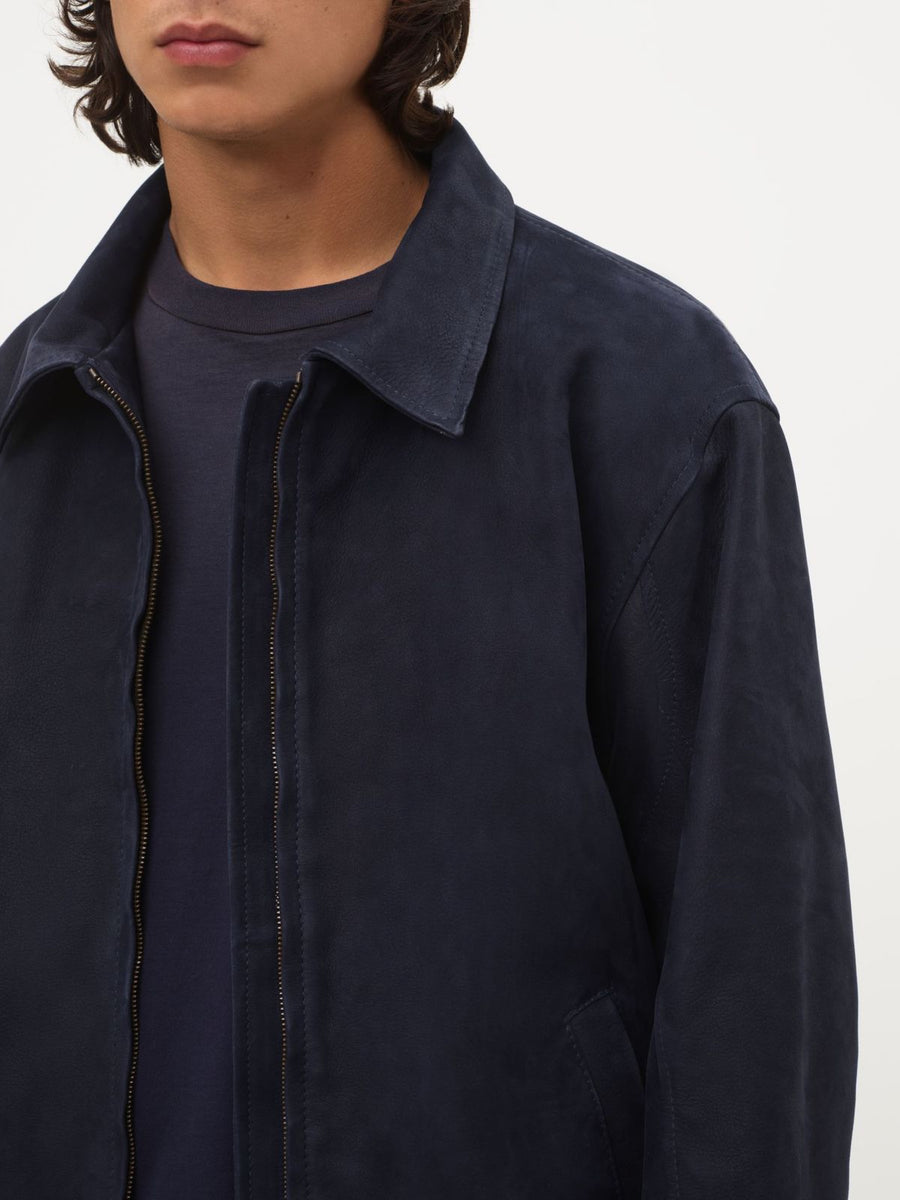 SEVENTH COLLECTION Leather Jacket in Navy | Fear of God